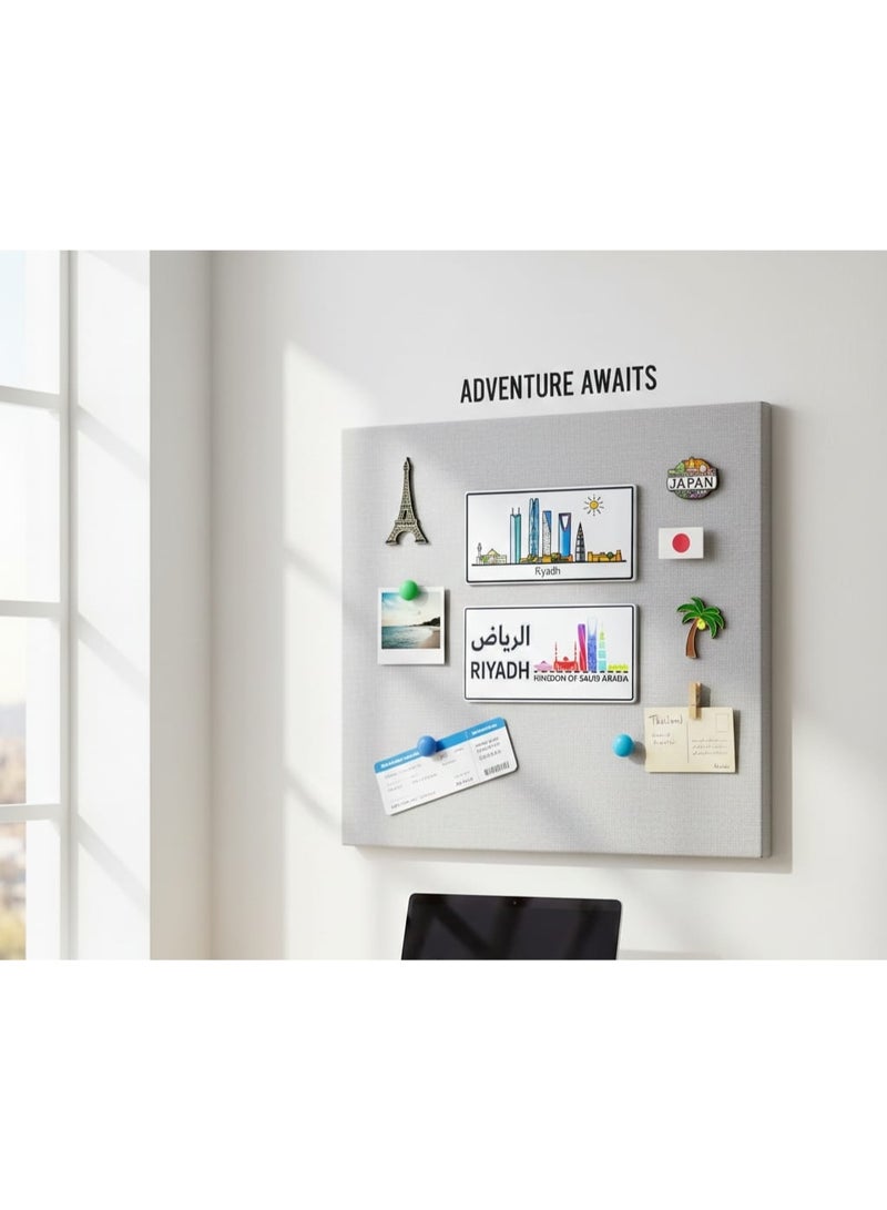 Riyadh City 3D Fridge Magnet Set of 2 – Colorful Skyline Design with Arabic & English Text, Saudi Arabia Souvenir for Home Décor, Travel Collectible, Gift Item for Tourists & Riyadh Lovers - Image 3